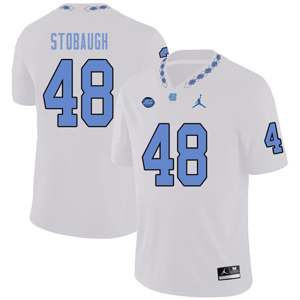 Jordan Brand Men #48 Ben Stobaugh North Carolina Tar Heels College Football Jerseys Sale-White